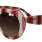 Chic Oversized Striped Sunglasses