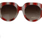 Chic Oversized Striped Sunglasses