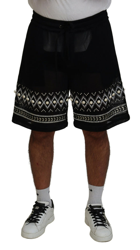 Elegant Monochrome Casual Shorts