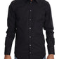 Black Cotton Stetch Dress Formal Shirt