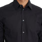 Black Cotton Stetch Dress Formal Shirt