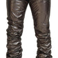 Metallic Silver Casual Pants