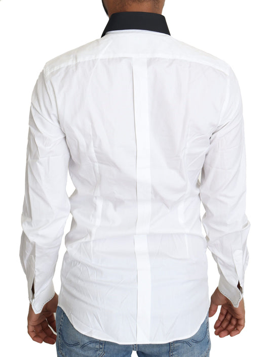 Elegant White Slim Fit Dress Shirt