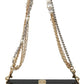 Dolce & Gabbana Brown Leopard Women Shoulder BOX Wood Women's Bag