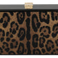 Dolce & Gabbana Brown Leopard Women Shoulder BOX Wood Women's Bag