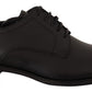 Black Leather Lace Up Mens Formal Derby Shoes