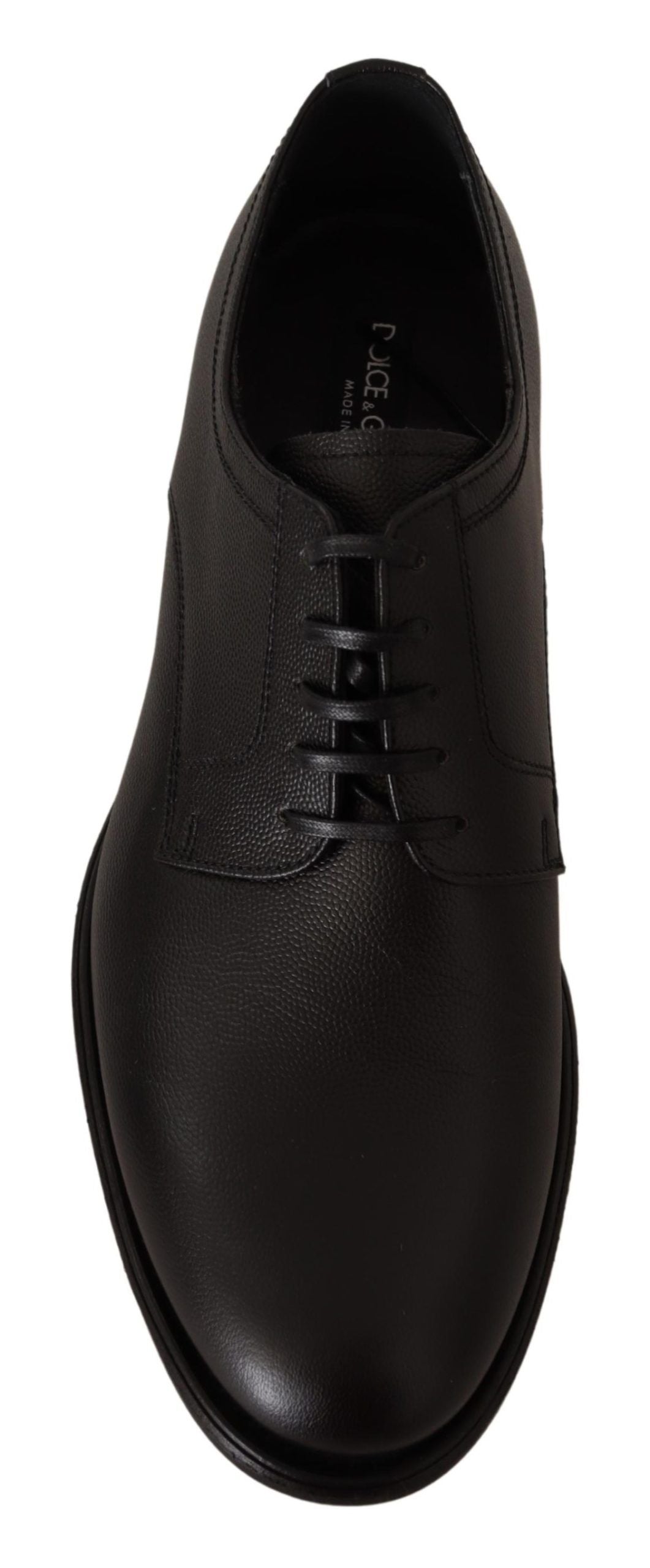 Black Leather Lace Up Mens Formal Derby Shoes
