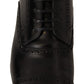 Black Leather Oxford Wingtip Formal Dress Shoes