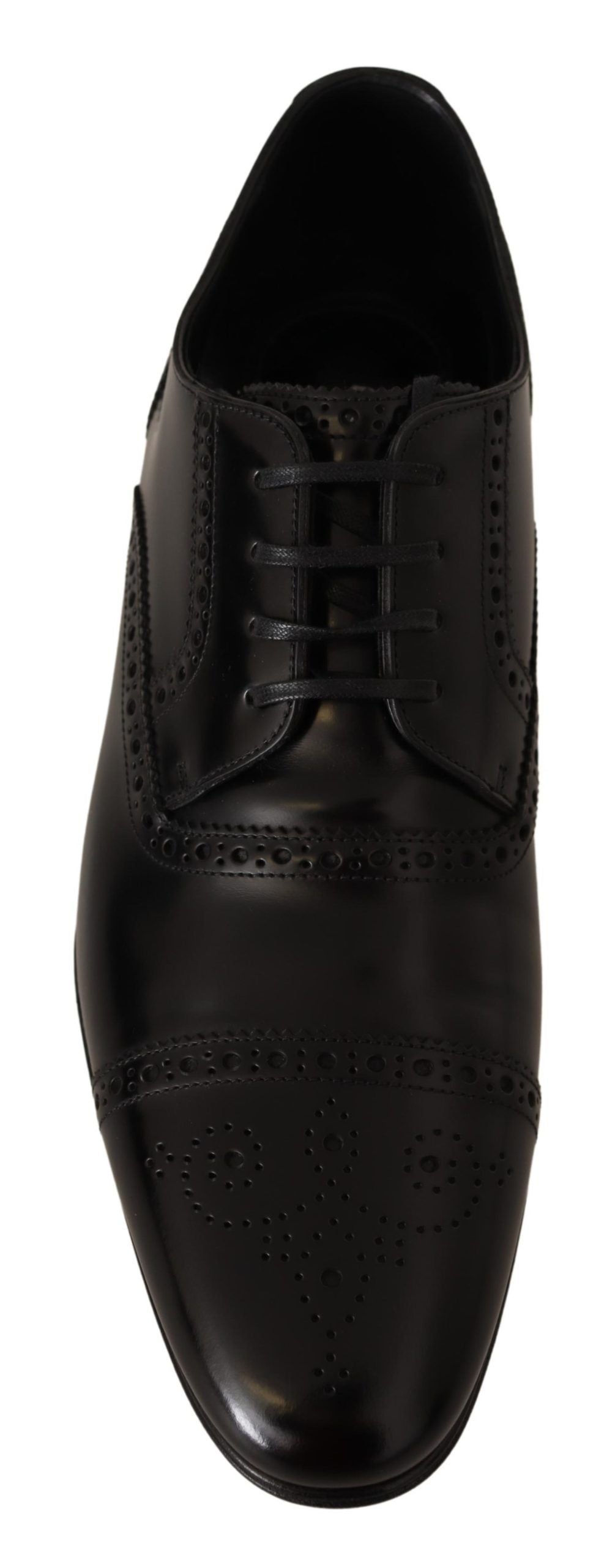 Black Leather Oxford Wingtip Formal Dress Shoes