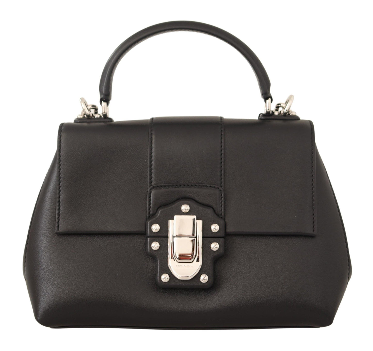 Black Leather LUCIA Hand Shoulder Women Bag