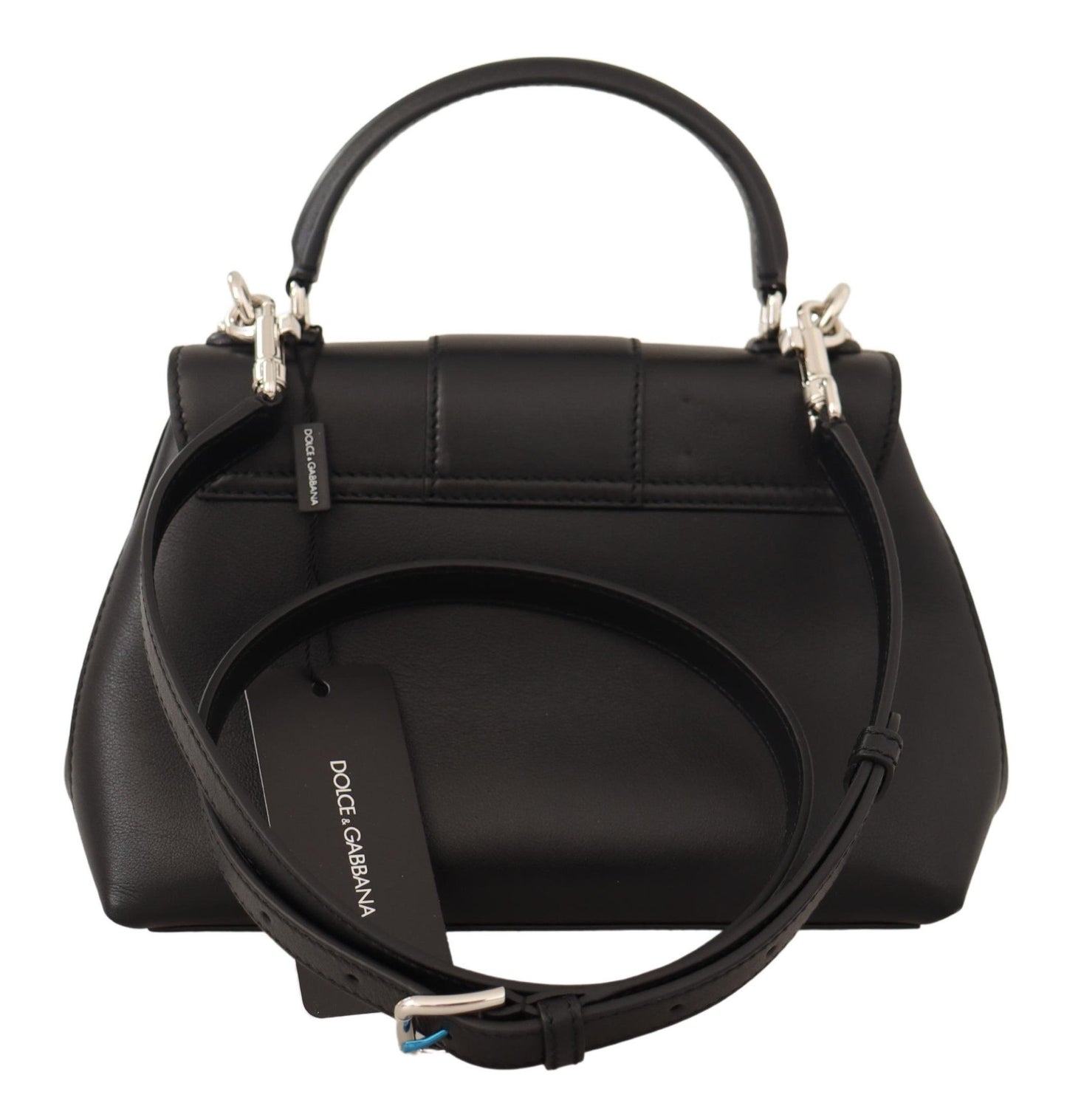 Black Leather LUCIA Hand Shoulder Women Bag