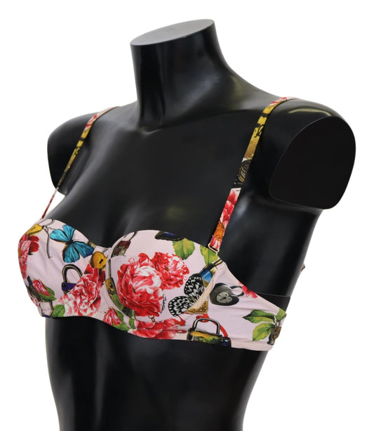 Vibrant Floral Bikini Top - Lightweight & Elastic
