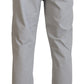 Elegant Gray Cotton Blend Pants