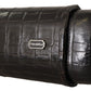 Elegant Dual Slot Crocodile Leather Cigar Case