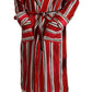 Chic Striped Silk Sleepwear Robe