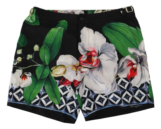 Orchid Print Designer Swim Shorts