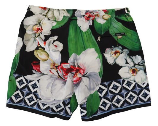 Orchid Print Designer Swim Shorts