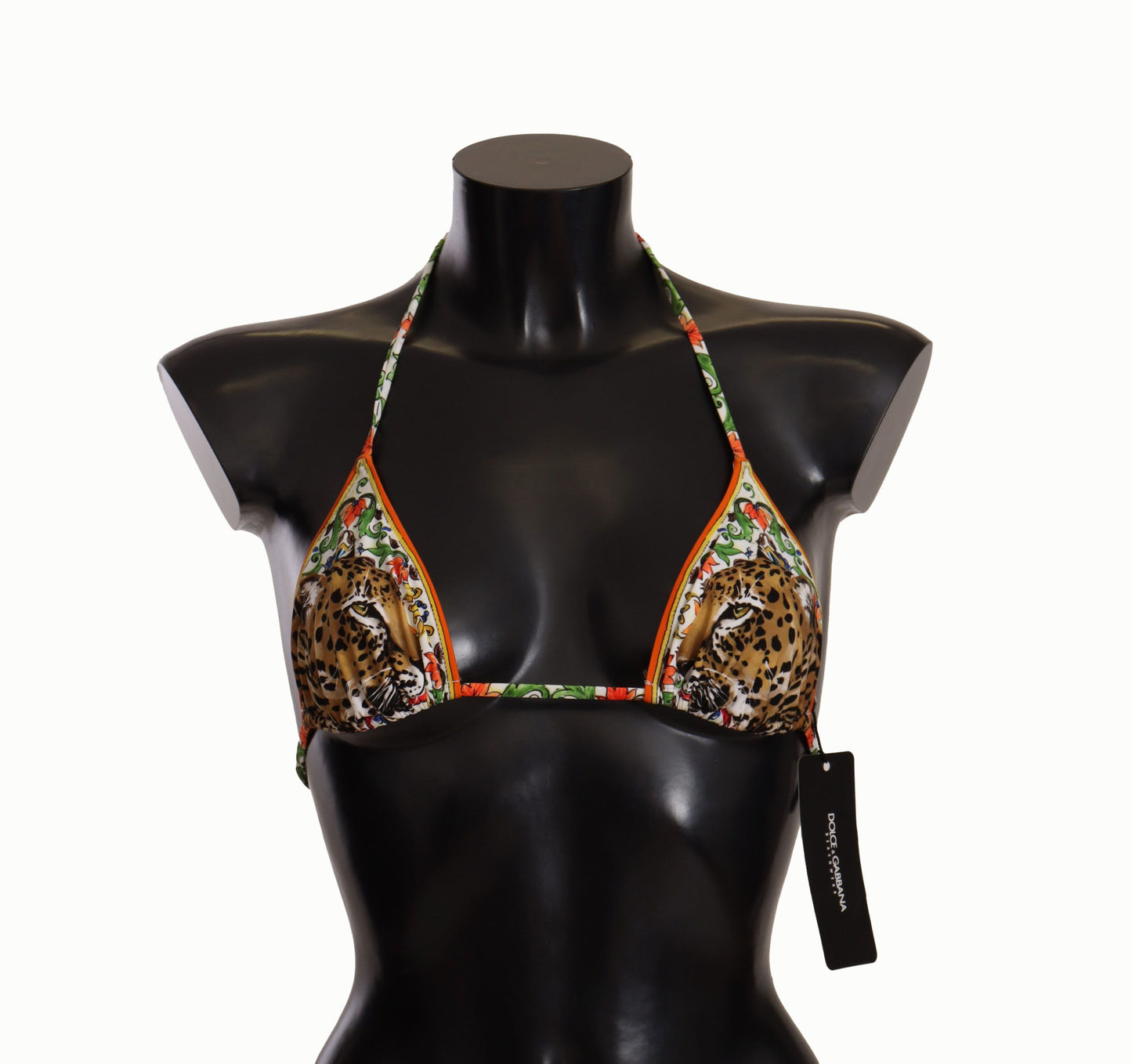 Elegant Leopard Print Bikini Top