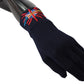 Blue #DGLovesLondon Embroidered Wool Gloves