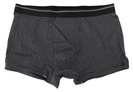 Elegant Black Cotton Boxer Shorts