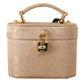 Beige Alta Moda Hand Makeup Mirror Bag