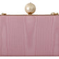 Pink Silk Faux Pearl Mini Crossbody Women Bag