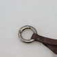 Elegant Brass & Leather Keychain Charm