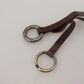 Elegant Brass & Leather Keychain Charm