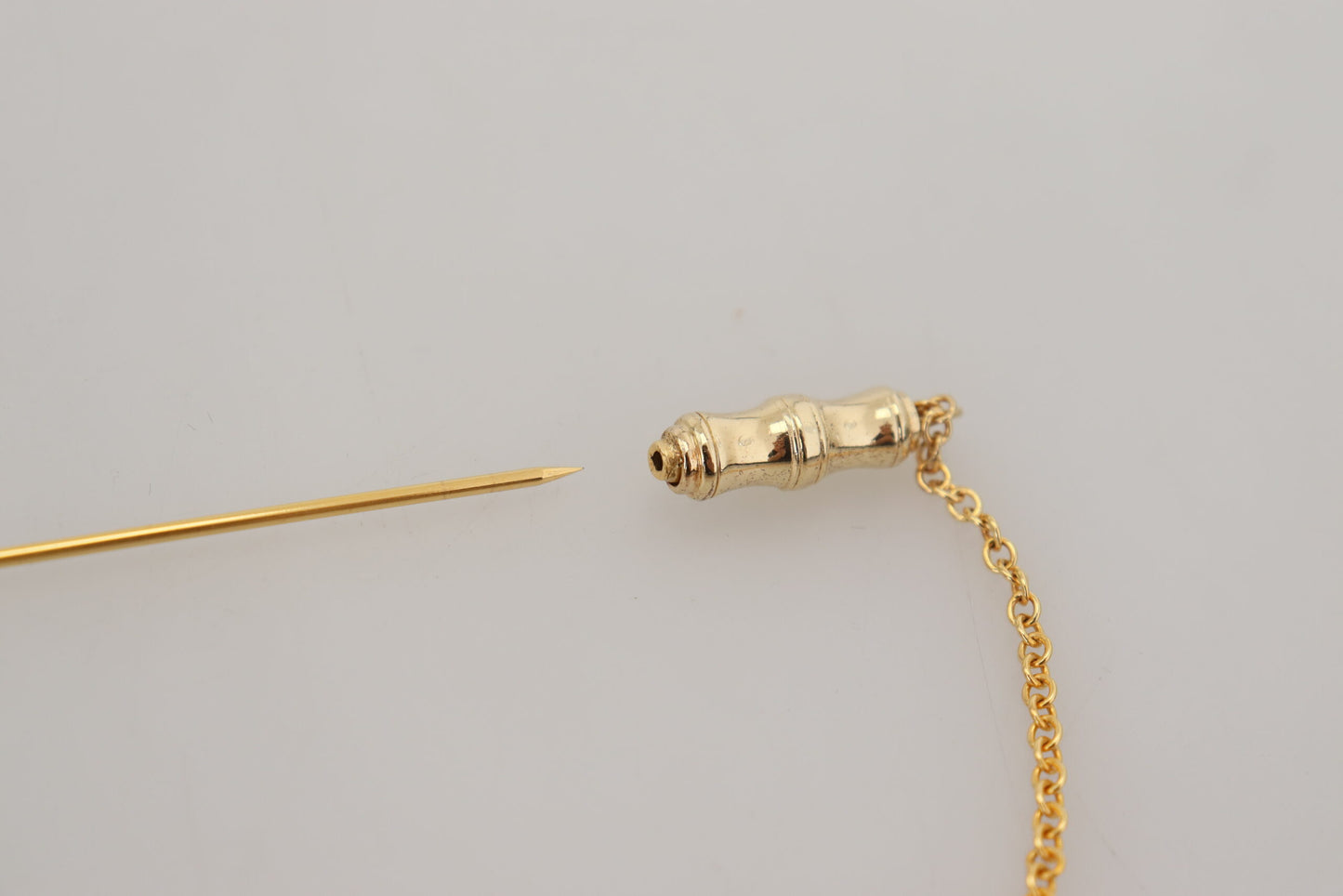 Elegant Gold-Toned Silver Brooch Pin