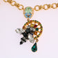 Multicolor Crystal Bee Statement Necklace
