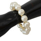 Chic Gold-Tone Faux Pearl Bangle