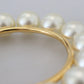 Chic Gold-Tone Faux Pearl Bangle