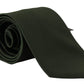 Elegant Silk Green Tie