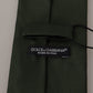 Elegant Silk Green Tie