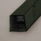Elegant Silk Green Tie