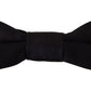 Elegant Black Silk Bow Tie
