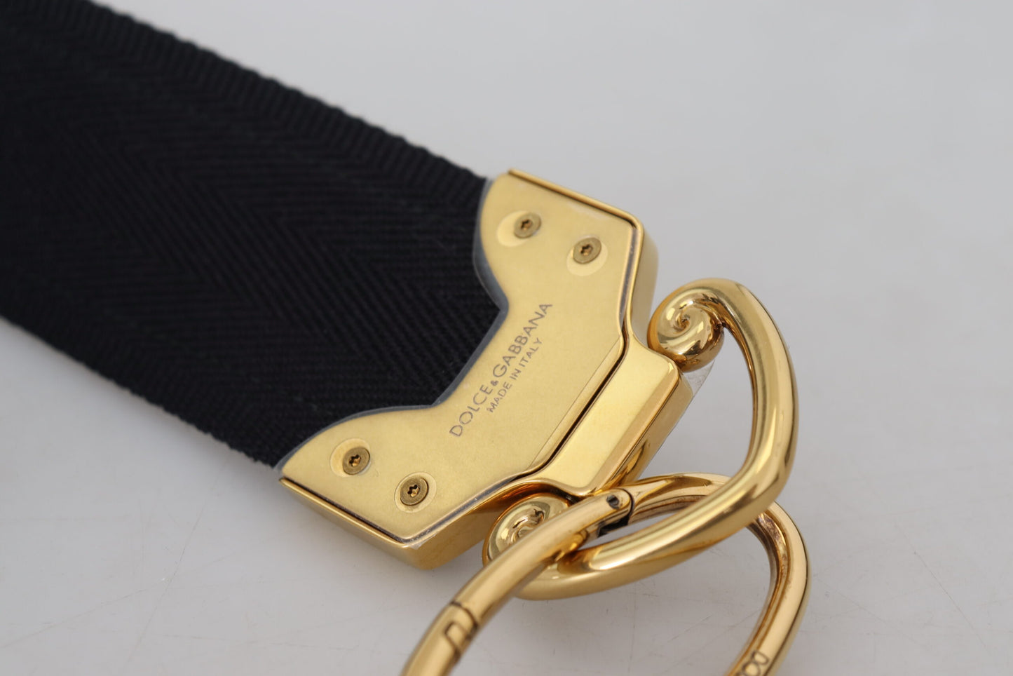 Elegant Gold Black Shoulder Bag Strap
