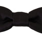 Elegant Black Silk Bow Tie
