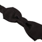 Elegant Black Silk Bow Tie