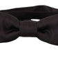 Elegant Black Silk Bow Tie