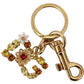 Elegant Gold-Toned Crystal Keychain