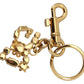 Elegant Gold-Toned Crystal Keychain