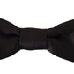 Elegant Black Silk Bow Tie