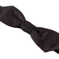 Elegant Black Silk Bow Tie