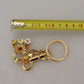 Elegant Gold-Toned Crystal Keychain