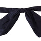 Elegant Silk Blue Floral Bow Tie