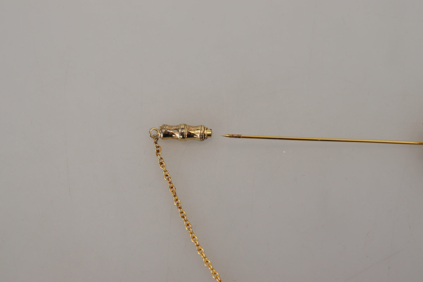 Elegant Gold-Tone Silver Brooch Pin