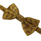Elegant Gold Silk Bow Tie