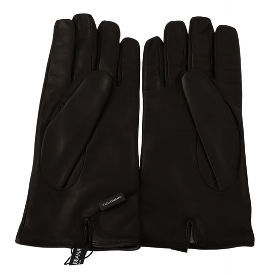 Elegant Embossed Leather Gloves