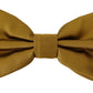 Elegant Mustard Yellow Silk Bow Tie